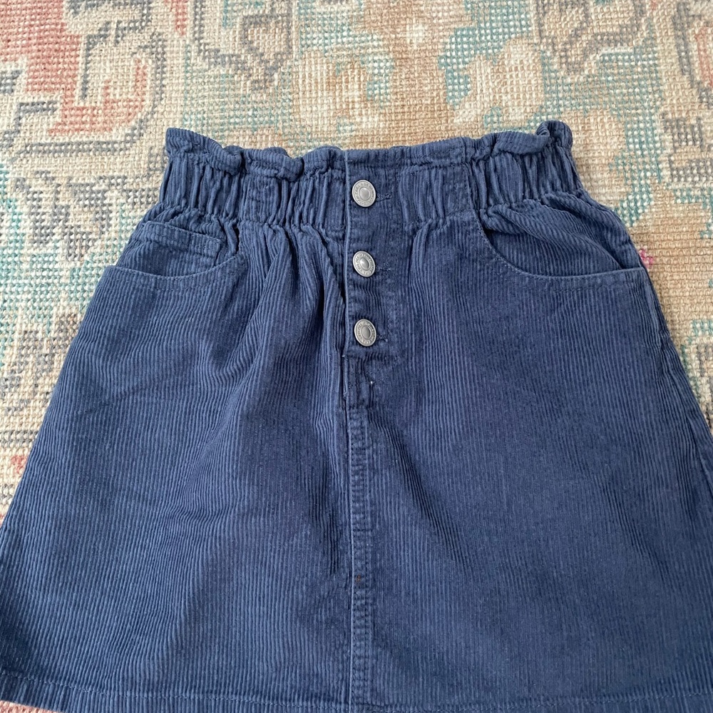 zara blue jegging skirt
